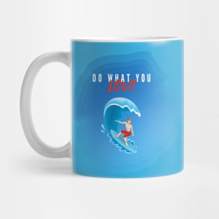 Dreams. Love. Surfing. Mug